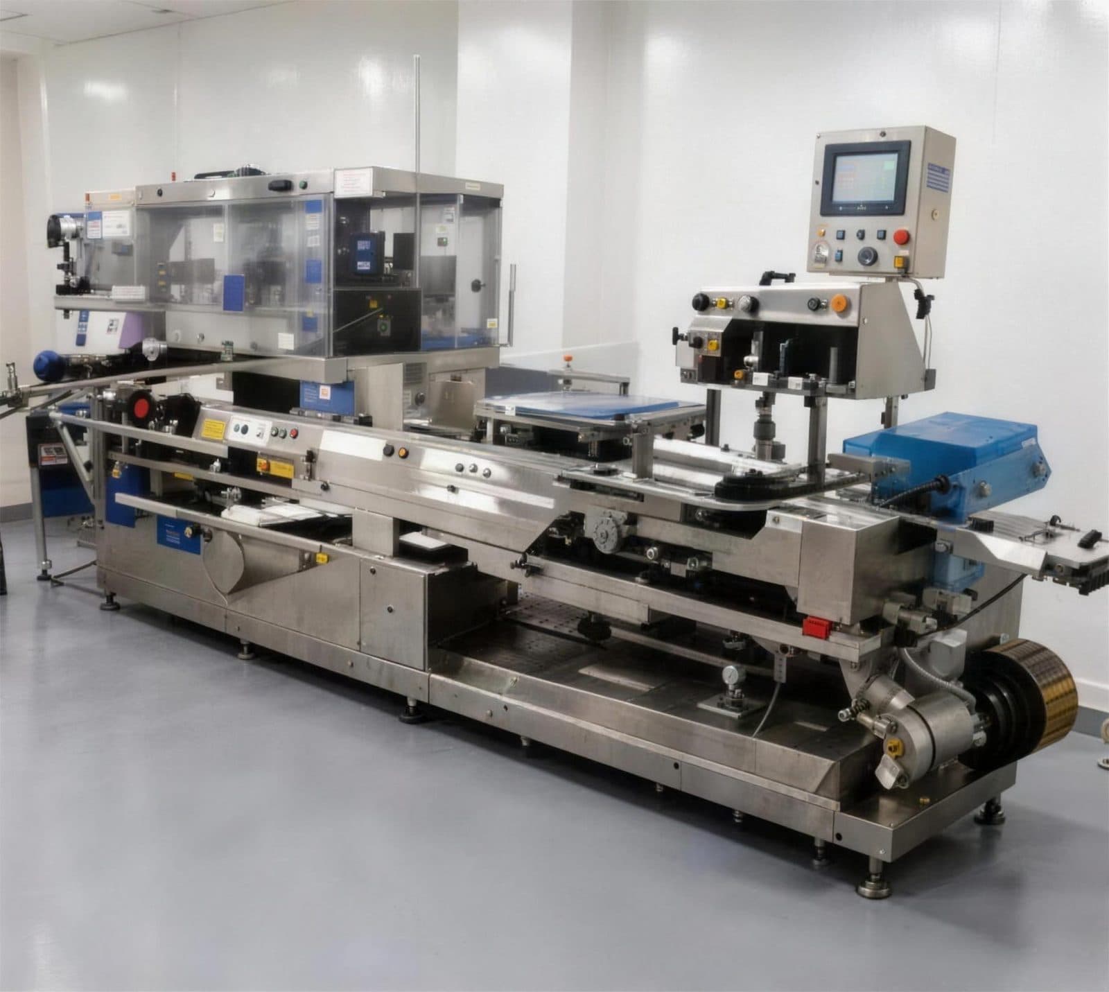 Alu-Alu strip packing line in a clean room